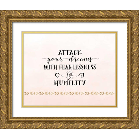 Attack Your Dreams II Gold Ornate Wood Framed Art Print with Double Matting by Moss, Tara