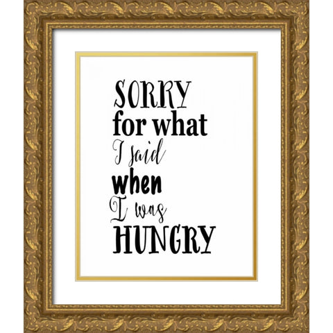 When I Was Hungry Gold Ornate Wood Framed Art Print with Double Matting by Moss, Tara