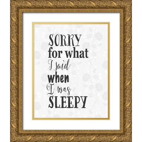 When I Was Sleepy Gold Ornate Wood Framed Art Print with Double Matting by Moss, Tara