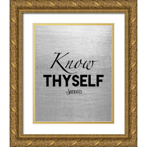 Know Thyself Gold Ornate Wood Framed Art Print with Double Matting by Moss, Tara