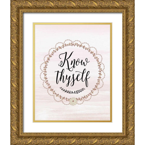 Know Thyself Gold Ornate Wood Framed Art Print with Double Matting by Moss, Tara