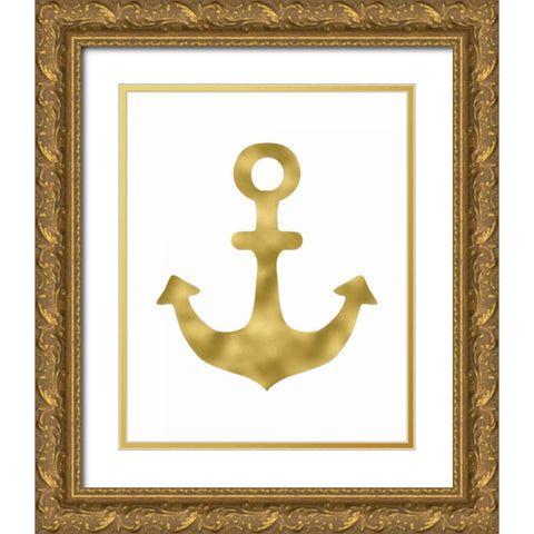 Gold Anchor Gold Ornate Wood Framed Art Print with Double Matting by Moss, Tara