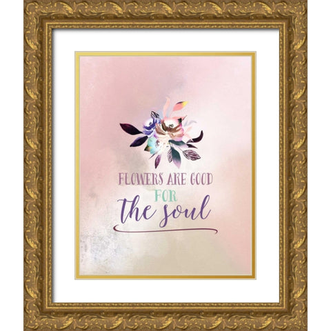 Spring is Good for the Soul Gold Ornate Wood Framed Art Print with Double Matting by Moss, Tara