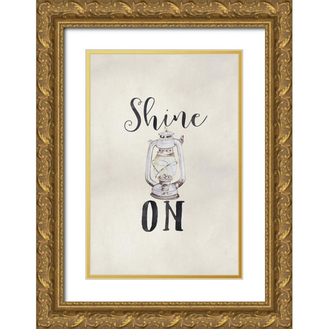 Shine On Gold Ornate Wood Framed Art Print with Double Matting by Moss, Tara