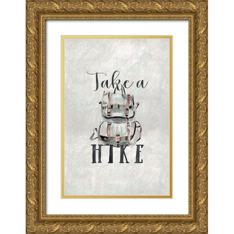 Take a Hike Gold Ornate Wood Framed Art Print with Double Matting by Moss, Tara