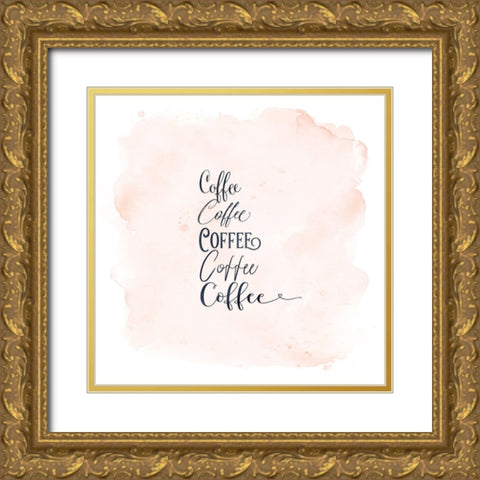 Coffee x 5 Gold Ornate Wood Framed Art Print with Double Matting by Moss, Tara