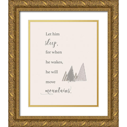 Let Him Sleep Gold Ornate Wood Framed Art Print with Double Matting by Moss, Tara