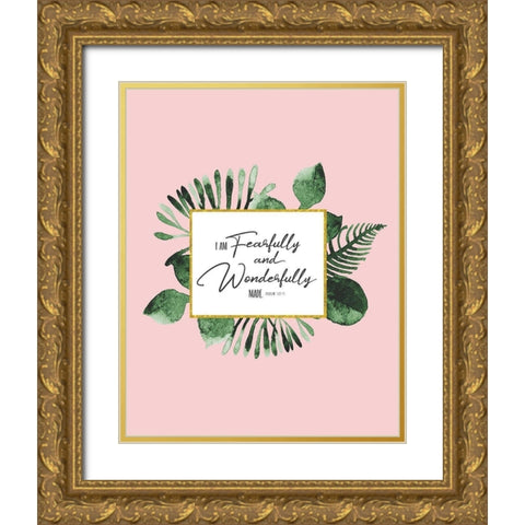 Fearfully and Wonderfully Made Gold Ornate Wood Framed Art Print with Double Matting by Shanti, Shima