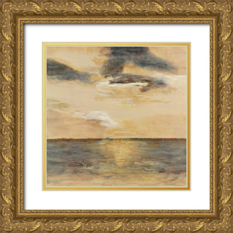 Color of Silence Gold Ornate Wood Framed Art Print with Double Matting by Shanti, Shima