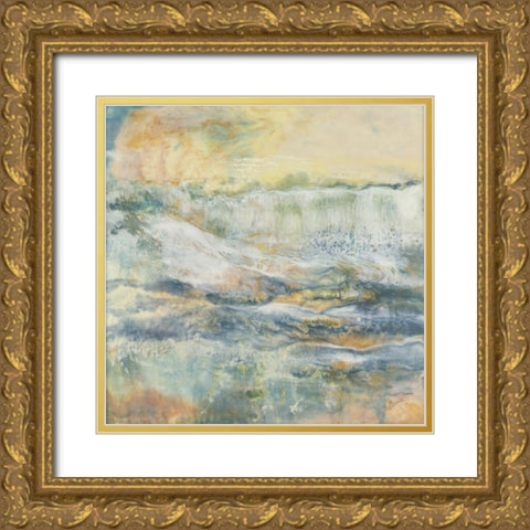 Sun-Soaked Gold Ornate Wood Framed Art Print with Double Matting by Shanti, Shima