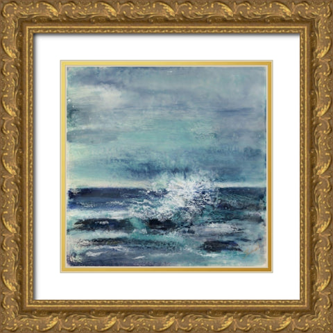 Celeste and Sea Arise Gold Ornate Wood Framed Art Print with Double Matting by Shanti, Shima
