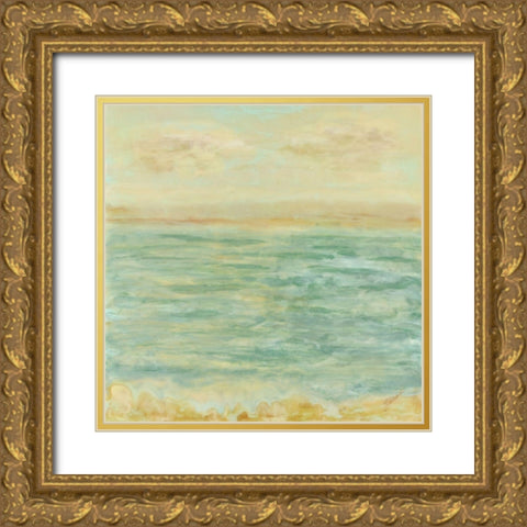 East Dawns Light Gold Ornate Wood Framed Art Print with Double Matting by Shanti, Shima