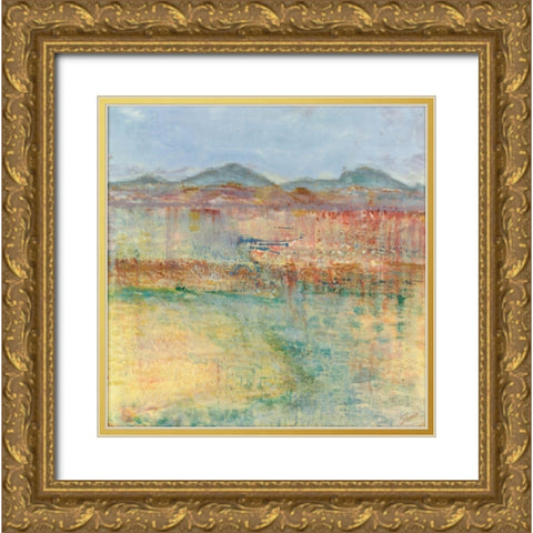 Send Rain to Wash the Face of the Earth Gold Ornate Wood Framed Art Print with Double Matting by Shanti, Shima