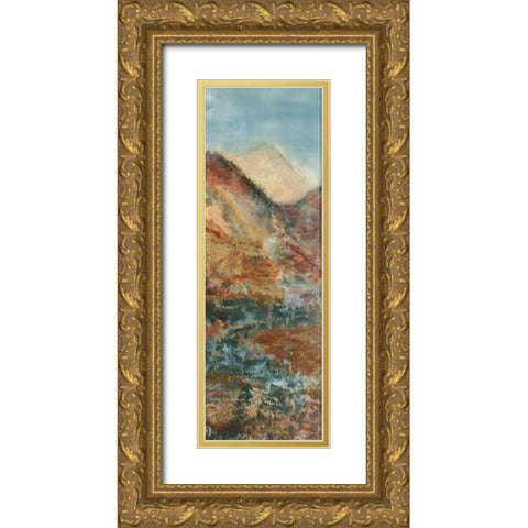 Wending Way II Gold Ornate Wood Framed Art Print with Double Matting by Shanti, Shima