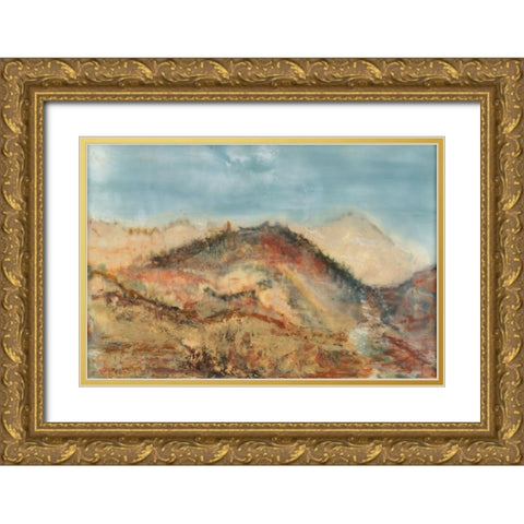 Wending Way III Gold Ornate Wood Framed Art Print with Double Matting by Shanti, Shima