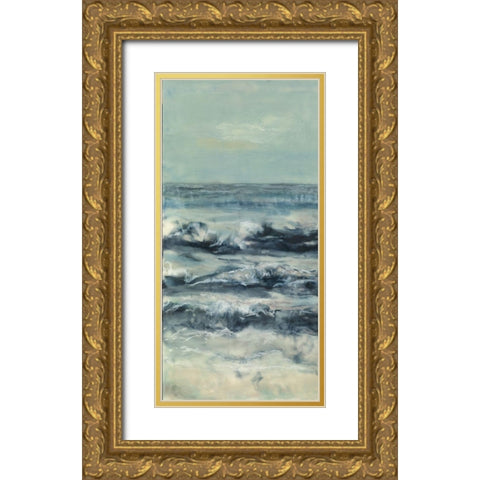 Crossing Currents I Gold Ornate Wood Framed Art Print with Double Matting by Shanti, Shima