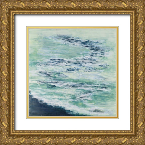 Adrift Gold Ornate Wood Framed Art Print with Double Matting by Shanti, Shima