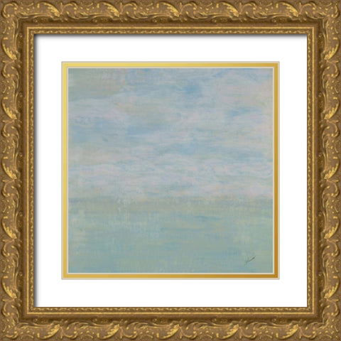 Whisper Gold Ornate Wood Framed Art Print with Double Matting by Shanti, Shima