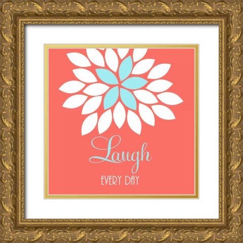 Laugh Gold Ornate Wood Framed Art Print with Double Matting by Robinson, Tamara