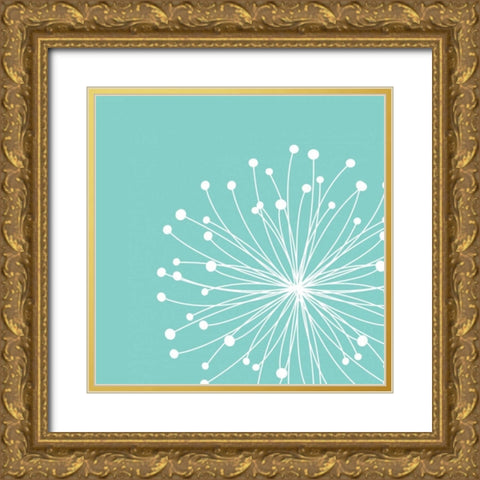 Dandelion III Gold Ornate Wood Framed Art Print with Double Matting by Robinson, Tamara