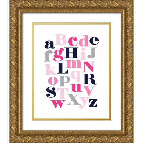 ABC Gold Ornate Wood Framed Art Print with Double Matting by Robinson, Tamara