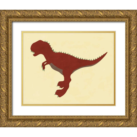 Dino II Gold Ornate Wood Framed Art Print with Double Matting by Robinson, Tamara