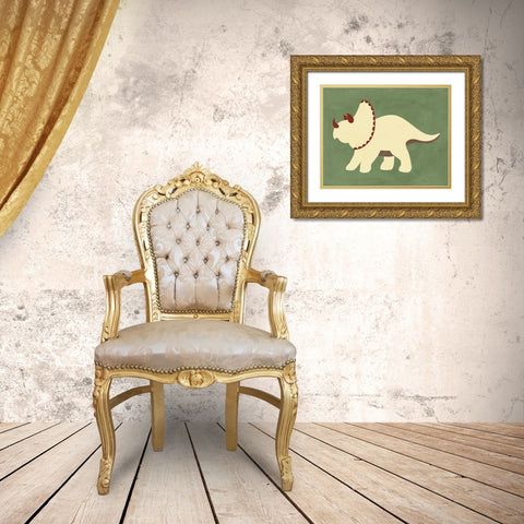 Dino IV Gold Ornate Wood Framed Art Print with Double Matting by Robinson, Tamara