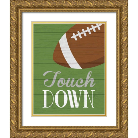 Touchdown Gold Ornate Wood Framed Art Print with Double Matting by Robinson, Tamara