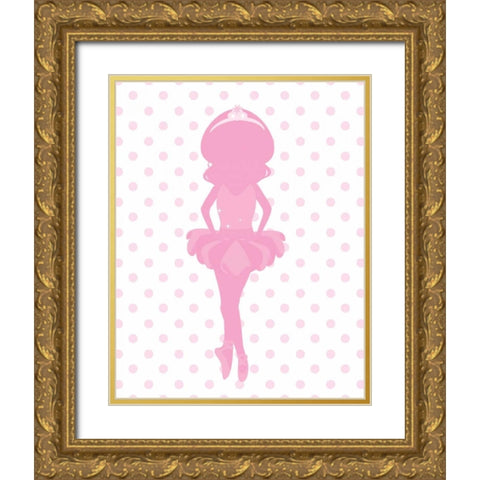 Sparkle Ballerina II Gold Ornate Wood Framed Art Print with Double Matting by Robinson, Tamara