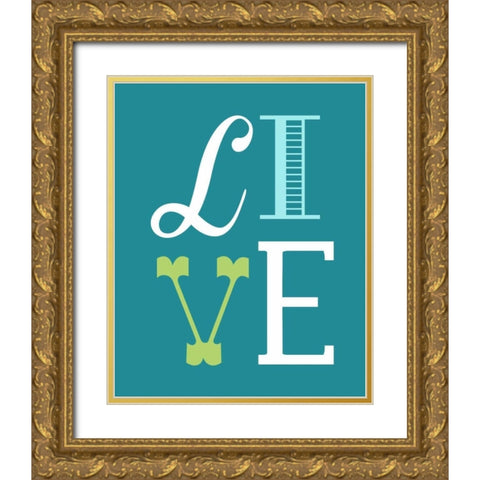 Live Gold Ornate Wood Framed Art Print with Double Matting by Robinson, Tamara