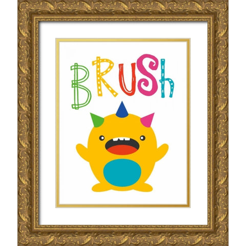 Monster Brush Gold Ornate Wood Framed Art Print with Double Matting by Robinson, Tamara
