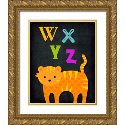 WXYZ Animal Gold Ornate Wood Framed Art Print with Double Matting by Robinson, Tamara