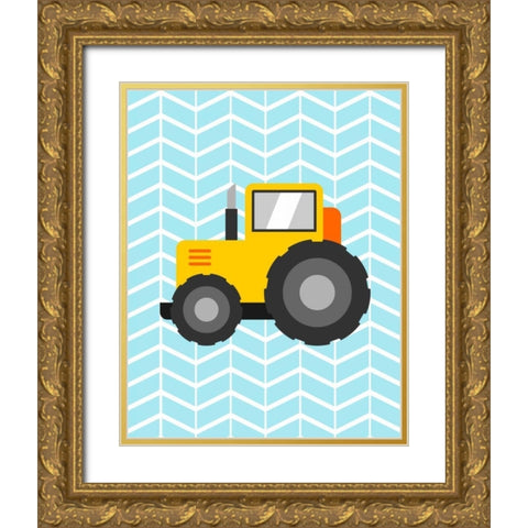 Construction Truck I Gold Ornate Wood Framed Art Print with Double Matting by Robinson, Tamara