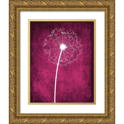 Grunge Dandelion III Gold Ornate Wood Framed Art Print with Double Matting by Robinson, Tamara