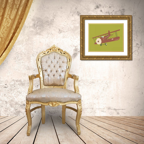 Plane VI Gold Ornate Wood Framed Art Print with Double Matting by Robinson, Tamara