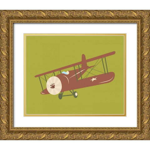 Plane VI Gold Ornate Wood Framed Art Print with Double Matting by Robinson, Tamara