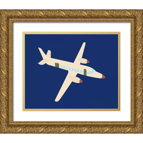 Plane VII Gold Ornate Wood Framed Art Print with Double Matting by Robinson, Tamara