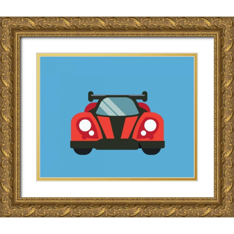 Car IV Gold Ornate Wood Framed Art Print with Double Matting by Robinson, Tamara