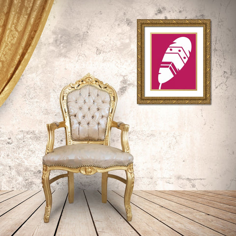 Feather II Gold Ornate Wood Framed Art Print with Double Matting by Robinson, Tamara