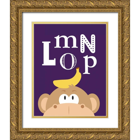 LMNOP Animals Gold Ornate Wood Framed Art Print with Double Matting by Robinson, Tamara