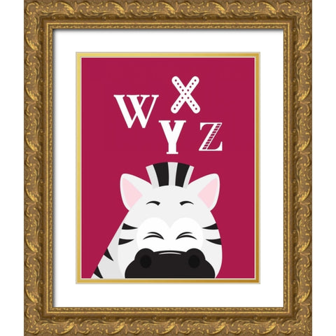 WXYZ Animals Gold Ornate Wood Framed Art Print with Double Matting by Robinson, Tamara