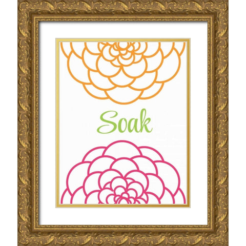 Colorful Soak Gold Ornate Wood Framed Art Print with Double Matting by Robinson, Tamara