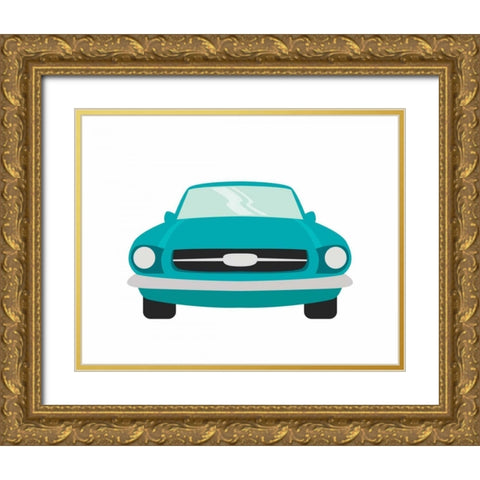 Car I Gold Ornate Wood Framed Art Print with Double Matting by Robinson, Tamara