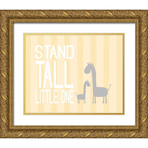 Stand Tall Little One Gold Ornate Wood Framed Art Print with Double Matting by Robinson, Tamara