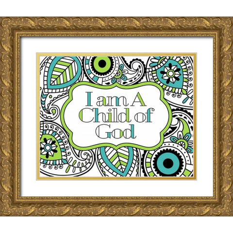 Child of God Gold Ornate Wood Framed Art Print with Double Matting by Robinson, Tamara