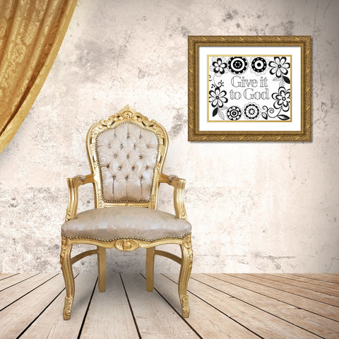 Give it to God II Gold Ornate Wood Framed Art Print with Double Matting by Robinson, Tamara