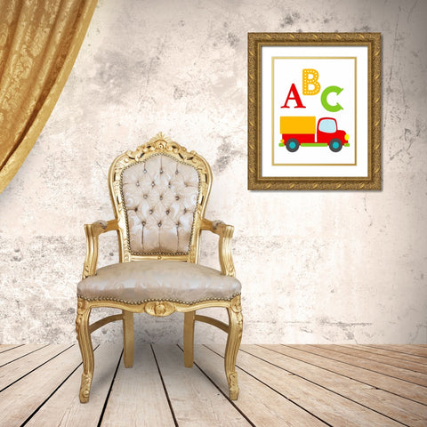 Transportation ABC Gold Ornate Wood Framed Art Print with Double Matting by Robinson, Tamara