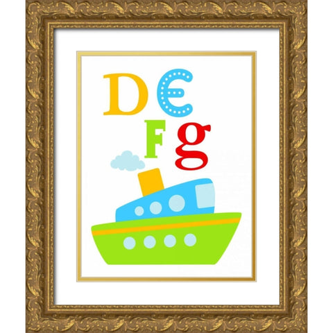 Transportation DEFG Gold Ornate Wood Framed Art Print with Double Matting by Robinson, Tamara