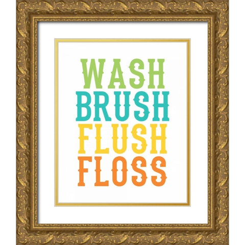 Duck Quote Gold Ornate Wood Framed Art Print with Double Matting by Robinson, Tamara