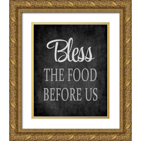 The Food Before Us - Grey Gold Ornate Wood Framed Art Print with Double Matting by Robinson, Tamara